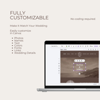 Wedding Website Template - Brown, Lace, Vintage