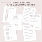 Ultimate Wedding Planner: Spreadsheets and Canva templates.