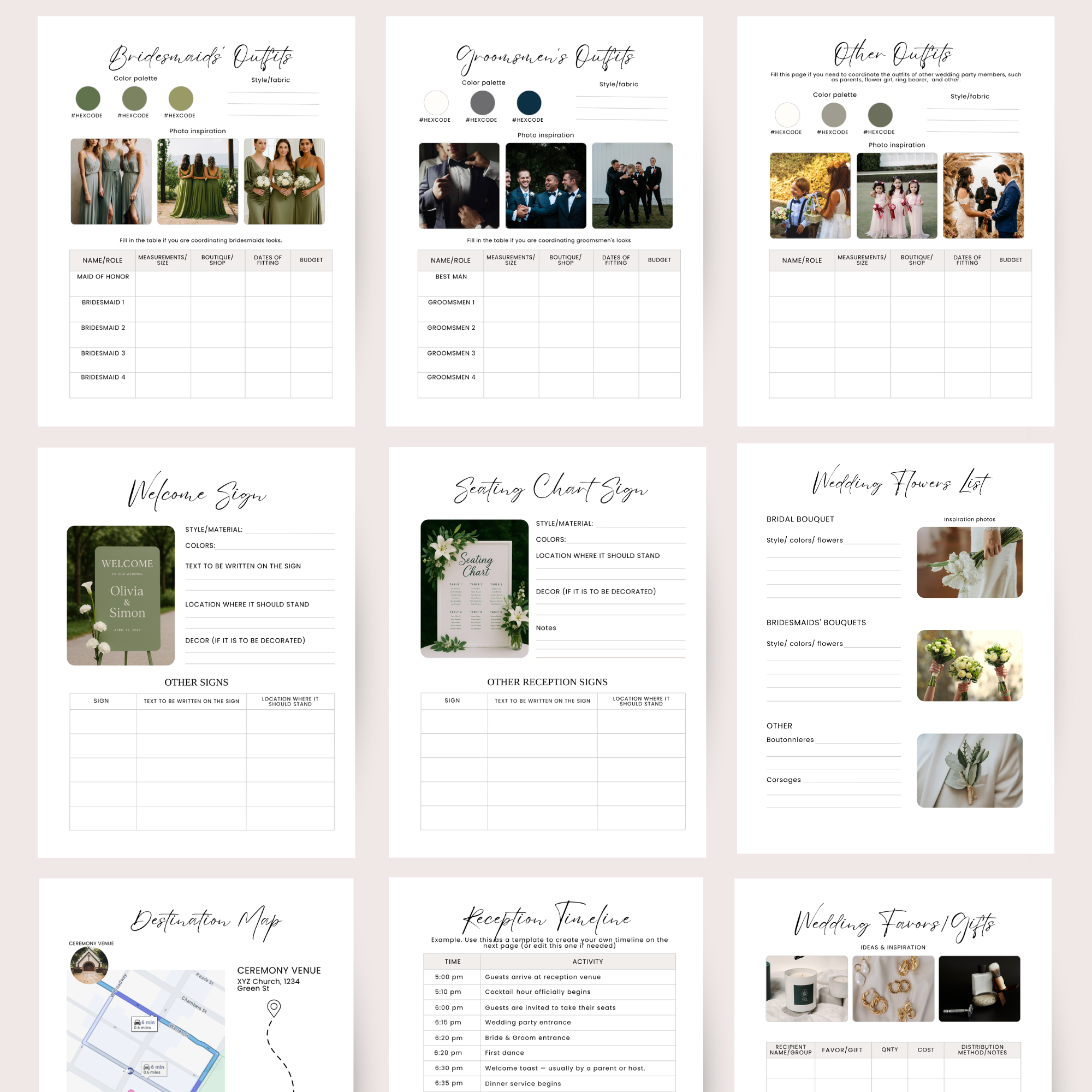 Ultimate Wedding Planner: Spreadsheets and Canva templates.