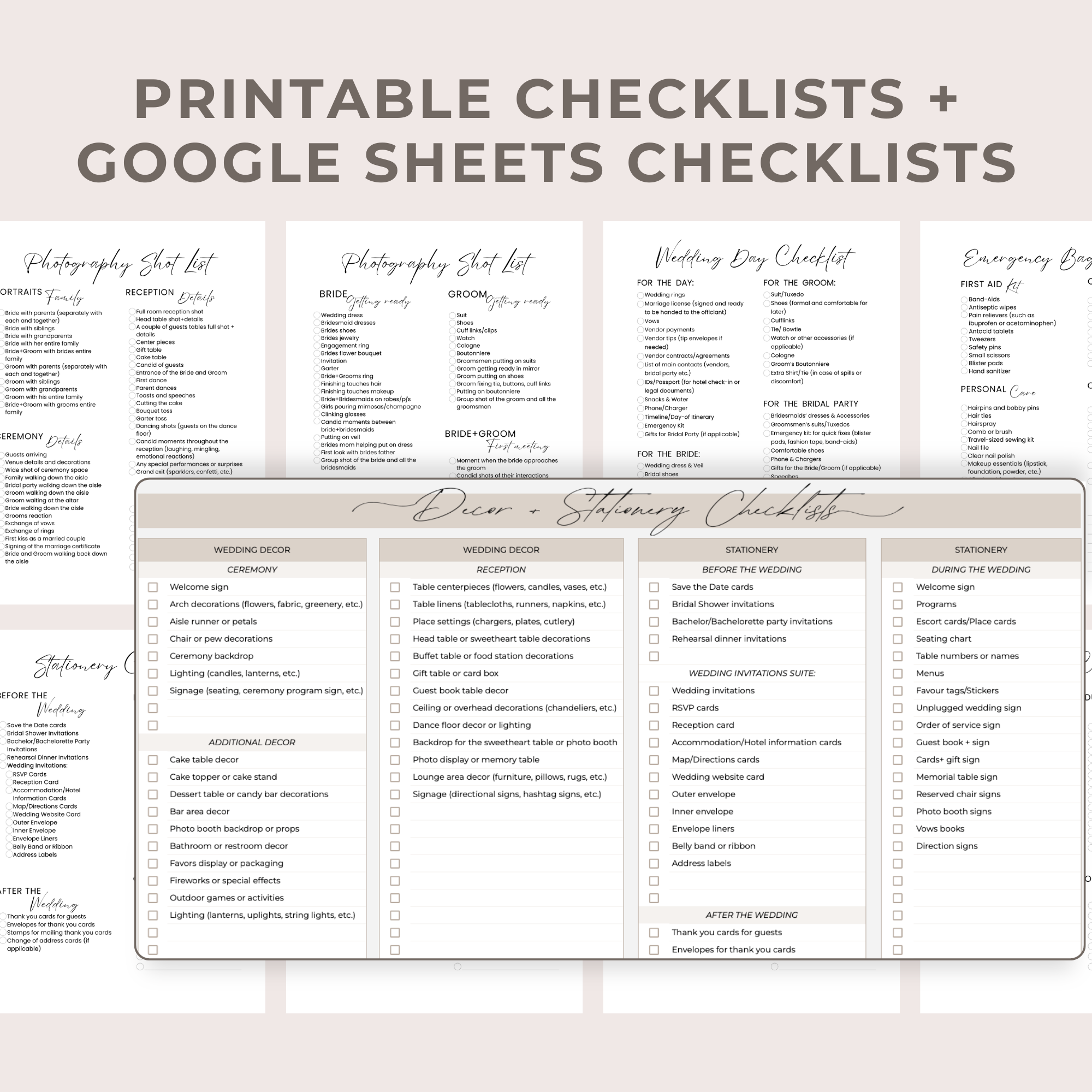 Ultimate Wedding Planner: Spreadsheets and Canva templates.