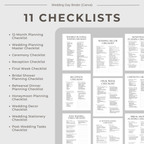 Wedding Planner Spreadsheets & Wedding Day Binder