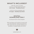 Wedding Planner Spreadsheets & Wedding Day Binder