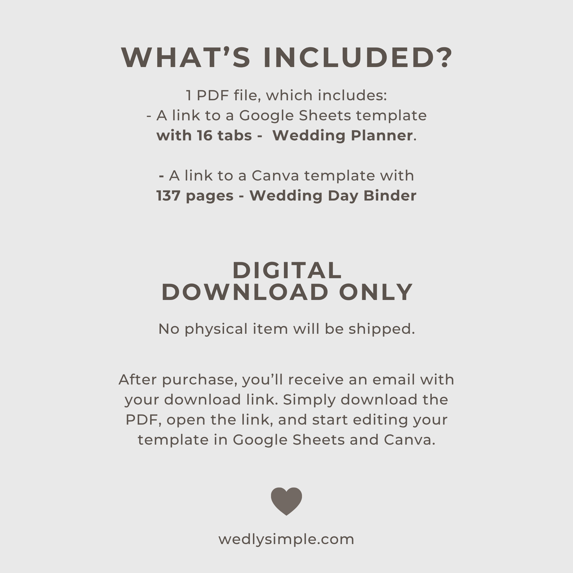 Wedding Planner Spreadsheets & Wedding Day Binder