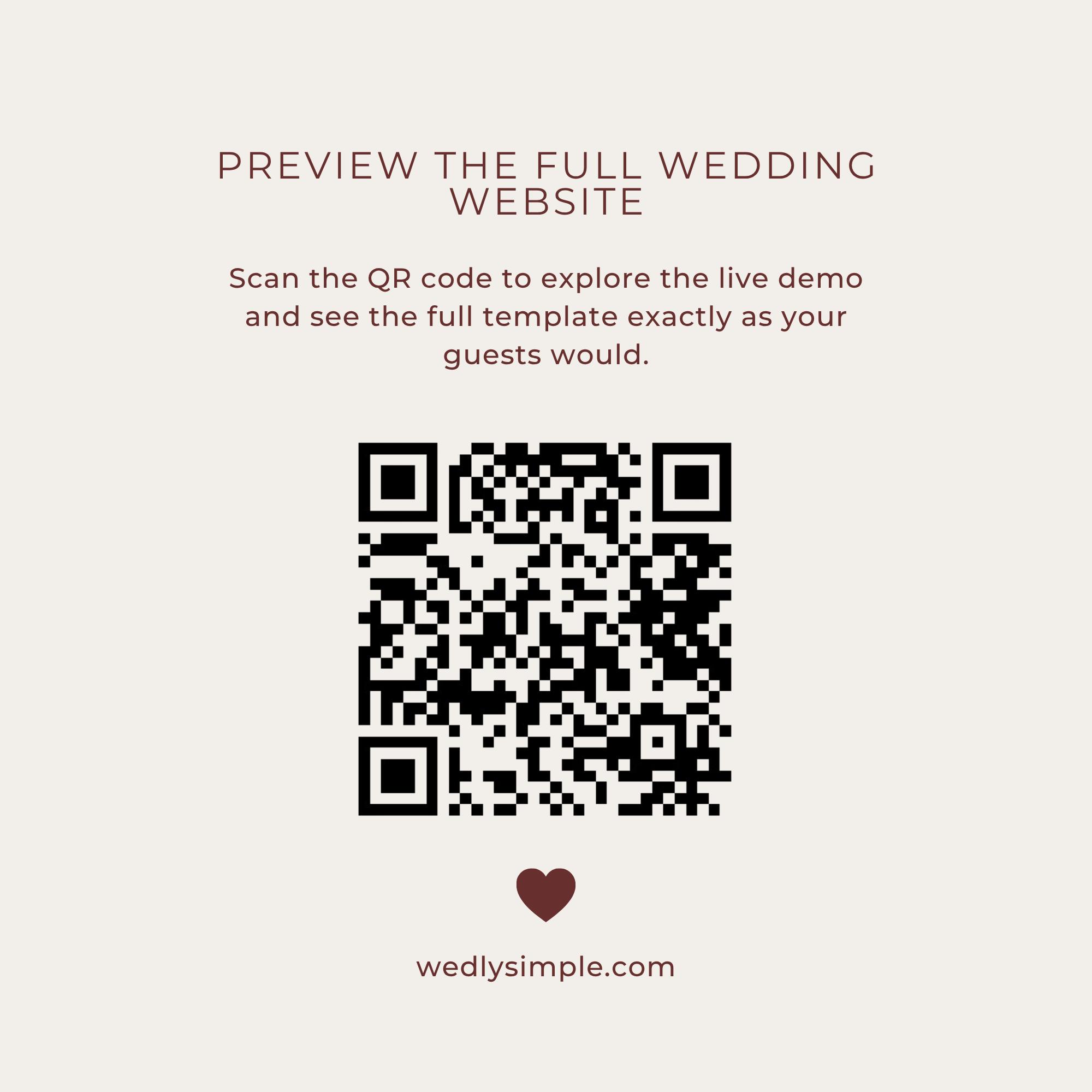 Wedding Website Template Canva - Burgundy