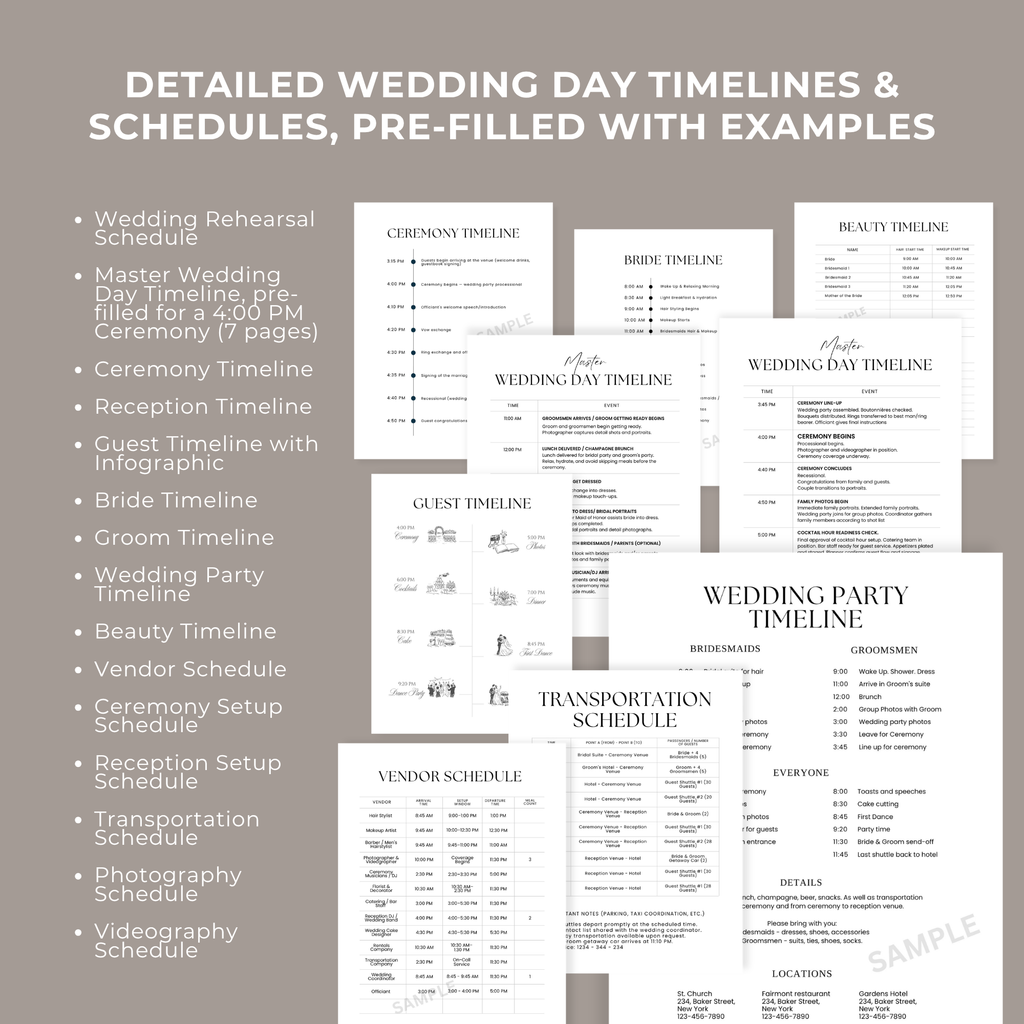 Wedding Day Binder - Canva Template