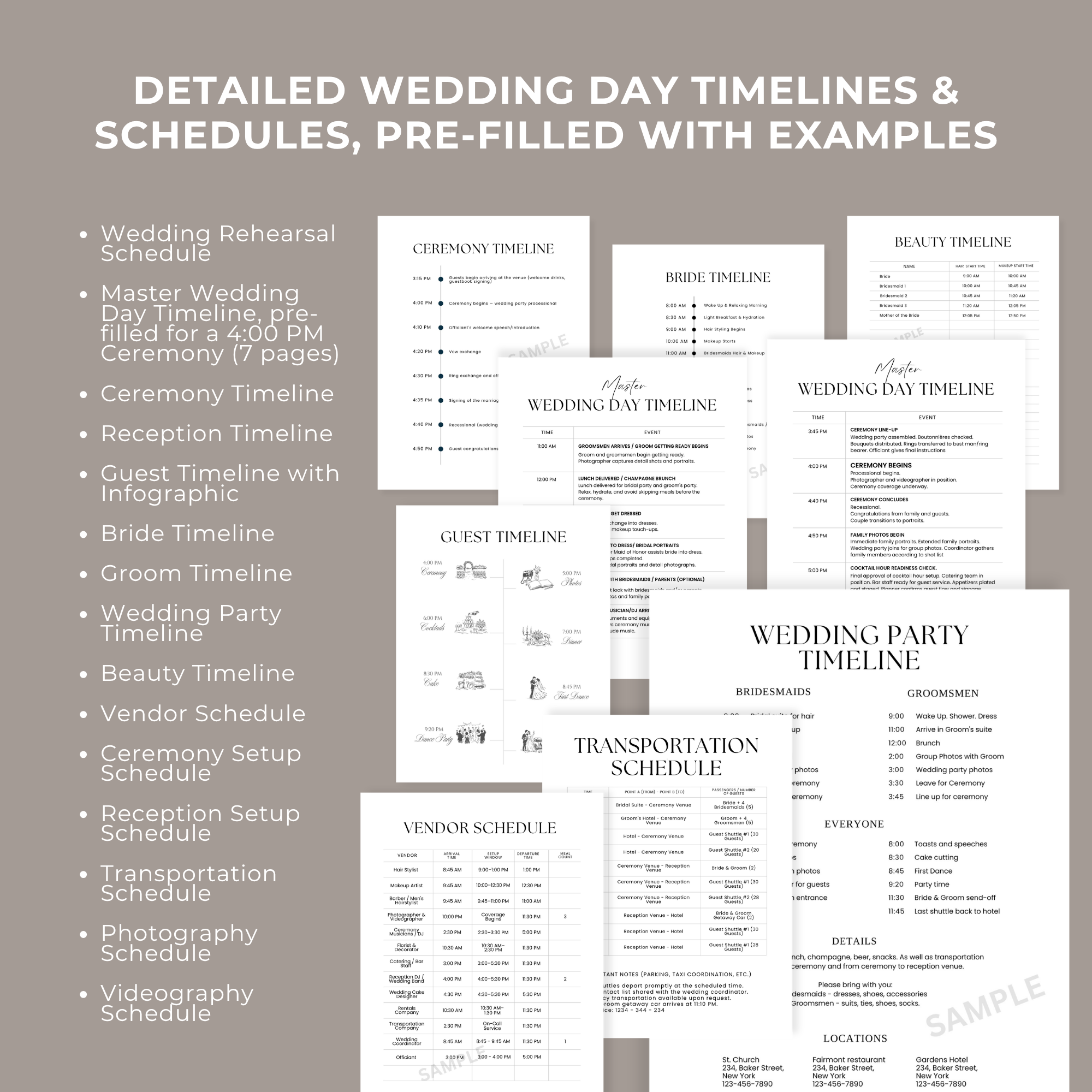 Wedding Day Binder - Canva Template