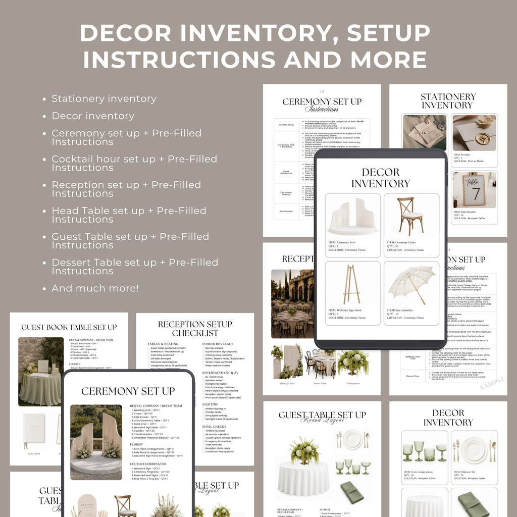 Wedding Day Binder - Canva Template