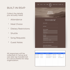 Wedding Website Template - Brown, Lace, Vintage