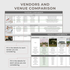 Wedding Planner Spreadsheets & Wedding Day Binder