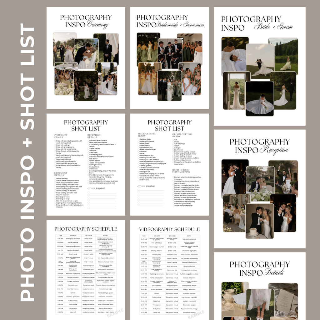 Wedding Day Binder - Canva Template