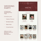 Wedding Website Template Canva - Burgundy