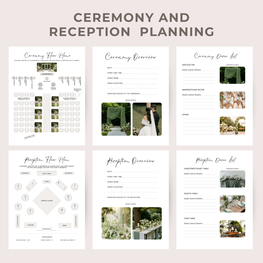 Ultimate Wedding Planner: Spreadsheets and Canva templates.