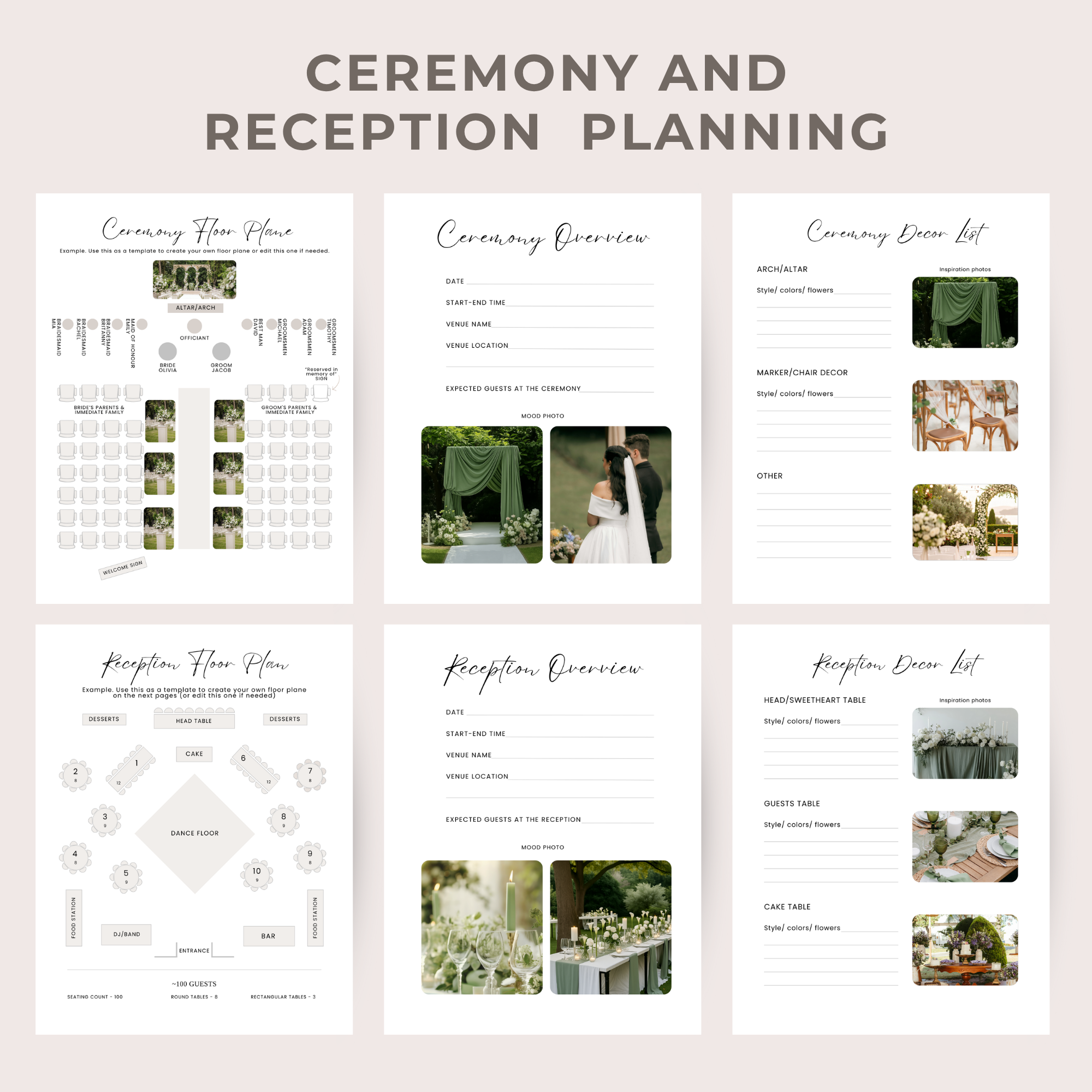 Ultimate Wedding Planner: Spreadsheets and Canva templates.