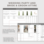 Wedding Planner Spreadsheets & Wedding Day Binder